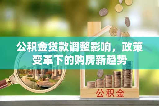 肥乡公积金贷款调整影响，政策变革下的购房新趋势