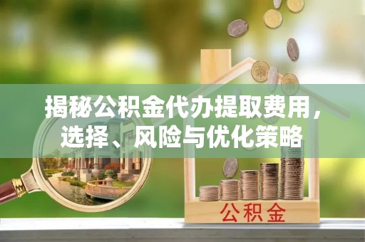 肥乡揭秘公积金代办提取费用，选择、风险与优化策略