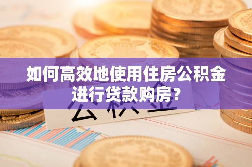 肥乡如何高效地使用住房公积金进行贷款购房？